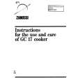 ZANUSSI GC17 Manual de Usuario