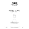 ZANUSSI ZWV1651 Manual de Usuario