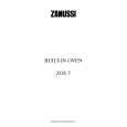 ZANUSSI ZOS5SK Manual de Usuario