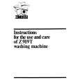 ZANUSSI Z919T Manual de Usuario