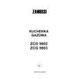 ZANUSSI ZCG5603 Manual de Usuario