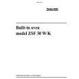 ZANUSSI ZSF30W Manual de Usuario