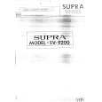 SUPRA SV9200 Manual de Servicio