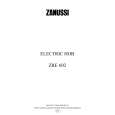 ZANUSSI ZBE602W Manual de Usuario