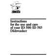 ZANUSSI ID500 Manual de Usuario