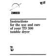 ZANUSSI TD300 Manual de Usuario