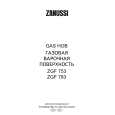 ZANUSSI ZGF753ICX Manual de Usuario
