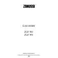 ZANUSSI ZGF981ICX Manual de Usuario