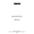 ZANUSSI ZBF865B Manual de Usuario