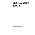 AEG Lavamat 2000E Manual de Usuario