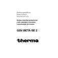 THERMA GSV BETA-SE2-SW Manual de Usuario