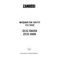 ZANUSSI ZCG5606 Manual de Usuario