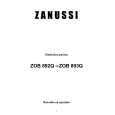 ZANUSSI ZOB 893Q Manual de Usuario