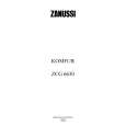 ZANUSSI ZCG6630W Manual de Usuario