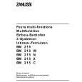 ZANUSSI BMX215 Manual de Usuario