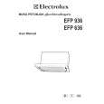 ELECTROLUX EFP636SP Manual de Usuario