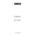 ZANUSSI ZCC635W Manual de Usuario