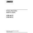 ZANUSSI ZOB892QW Manual de Usuario
