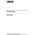 ZANUSSI ZOU444W Manual de Usuario