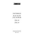 ZANUSSI ZGL65X Manual de Usuario