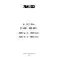 ZANUSSI ZOU853B Manual de Usuario