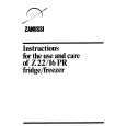 ZANUSSI Z22/16PR Manual de Usuario