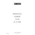 ZANUSSI ZLW76AMS Manual de Usuario