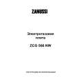 ZANUSSI ZCG566NW Manual de Usuario