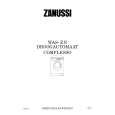ZANUSSI COMPLESSO Manual de Usuario
