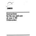 ZANUSSI Z80 Manual de Usuario