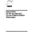 ZANUSSI EM612 Manual de Usuario