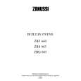 ZANUSSI ZBF660W Manual de Usuario