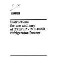 ZANUSSI ZC518/8R Manual de Usuario
