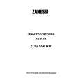 ZANUSSI ZCG556NW Manual de Usuario