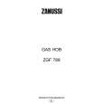 ZANUSSI ZGF789ICW Manual de Usuario