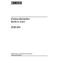 ZANUSSI ZOB654W Manual de Usuario