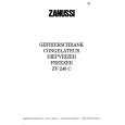 ZANUSSI ZV240C Manual de Usuario