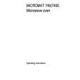 AEG Micromat 745E WHI 611 853 968 Manual de Usuario