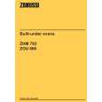 ZANUSSI ZHM763X Manual de Usuario