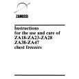 ZANUSSI ZA28 Manual de Usuario