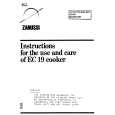 ZANUSSI EC19 Manual de Usuario
