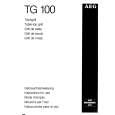 AEG TG100 Manual de Usuario
