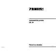 ZANUSSI ZK30 Manual de Usuario