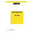 ZANUSSI ZDT4052 Manual de Usuario