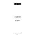 ZANUSSI ZGG647ICA Manual de Usuario