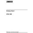 ZANUSSI ZOU399W Manual de Usuario
