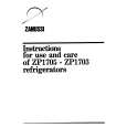 ZANUSSI ZP1703 Manual de Usuario