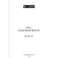 ZANUSSI ZCM75DCX Manual de Usuario