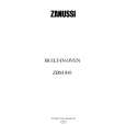 ZANUSSI ZBM841W Manual de Usuario
