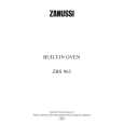 ZANUSSI ZBS963 Manual de Usuario
